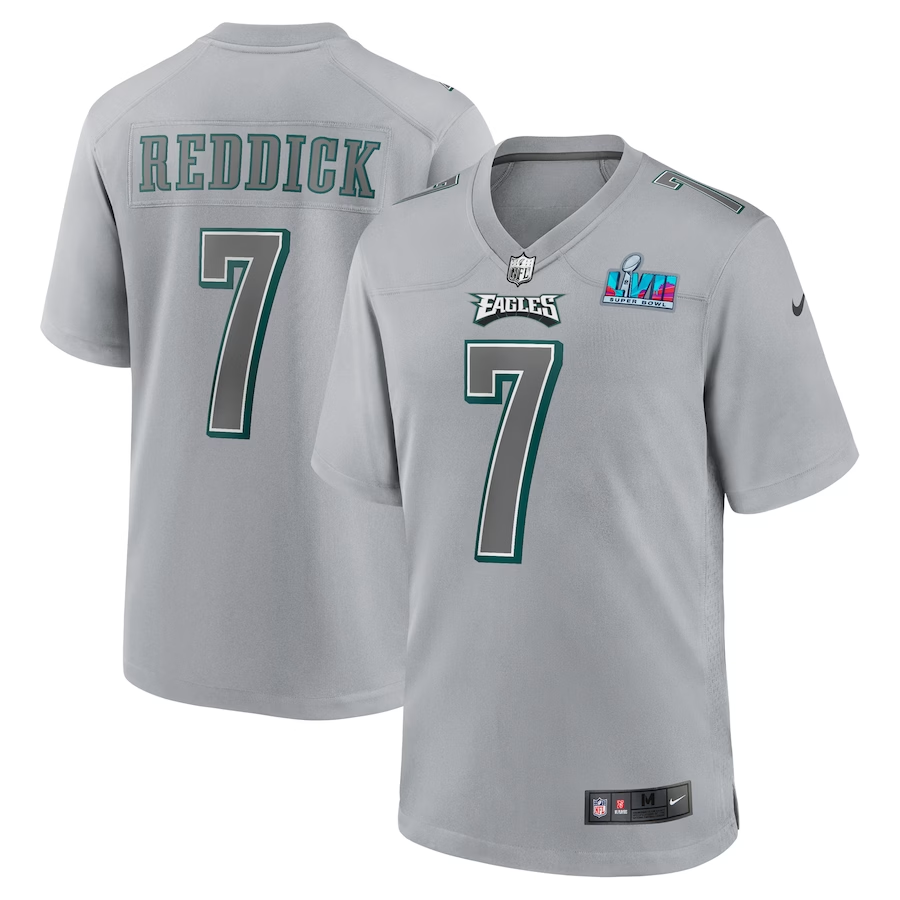 Men's Philadelphia Eagles Haason Reddick #7 Gray Super Bowl LVII Patch Atmosphere Fashion Game Jersey1 football jersey product view 1