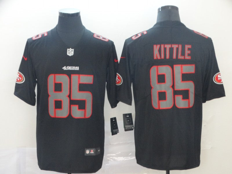 Men's San Francisco 49ers George Kittle #85 Black Alternate Game Jersey1 football jersey product view 1