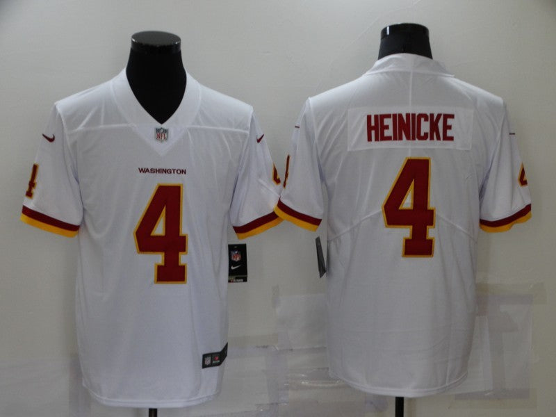 Men's Washington Commanders Taylor Heinicke #4 White Game Jersey1 football jersey product view 1