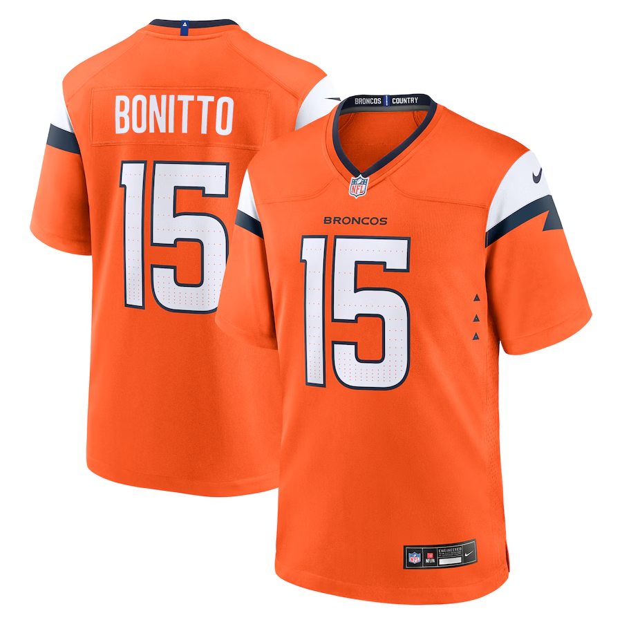 Nik Bonitto Denver Broncos 2024 Jersey football jersey product view 1