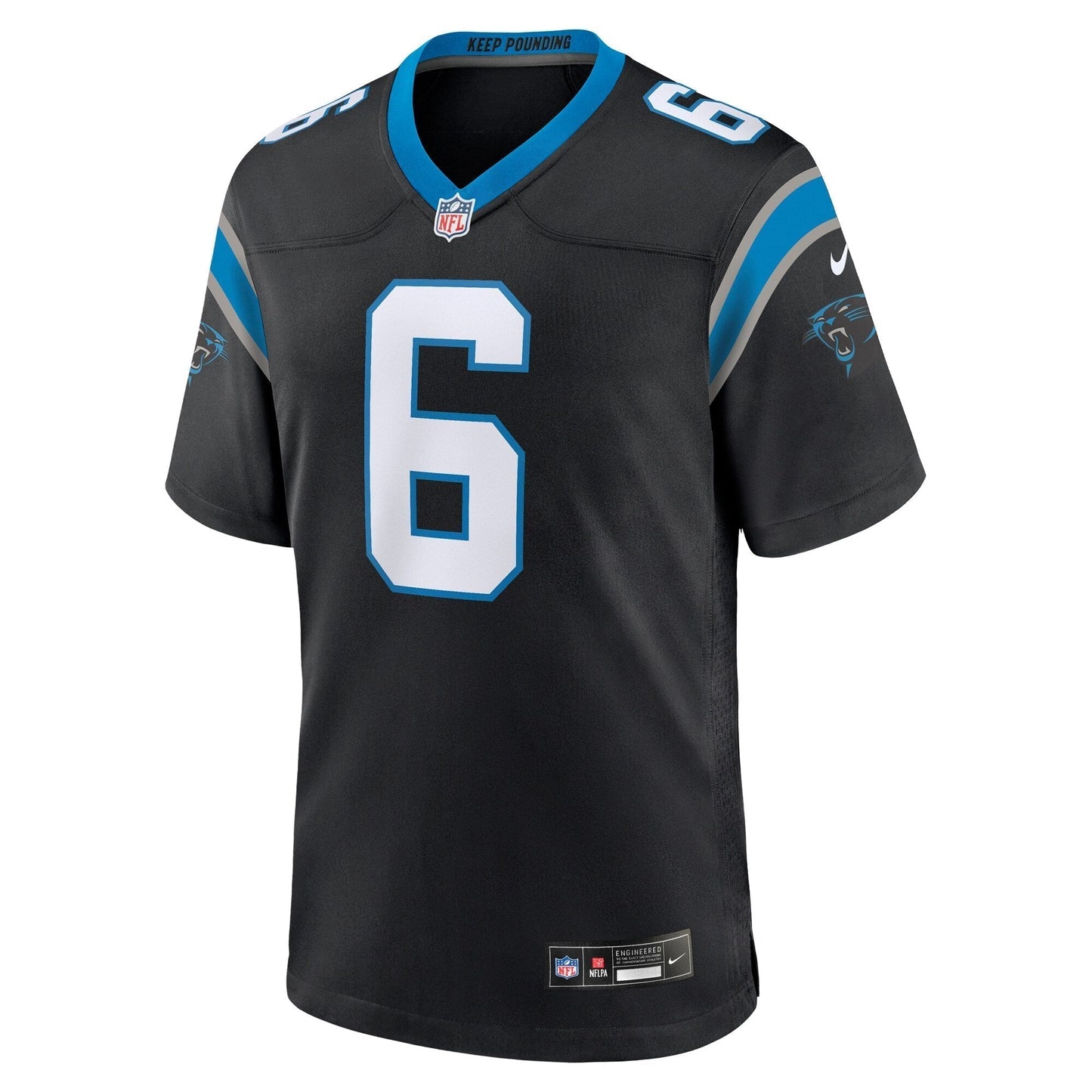 Miles Sanders Carolina Panthers Nike Game Jersey - Black football jersey product view 2