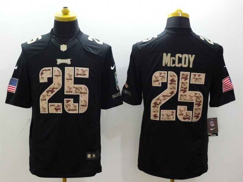 Men's Philadelphia Eagles LeSean McCoy #25 Black Game Player Jersey1 football jersey product view 1