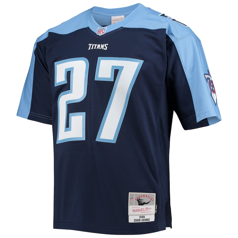 Men's Tennessee Titans Eddie George Navy Legacy Replica Jersey football jersey product view 2