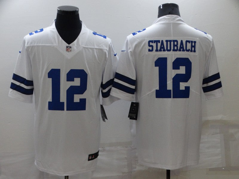 Men's Dallas Cowboys Roger Staubach #12 White Vapor Limited Jersey1 football jersey product view 1