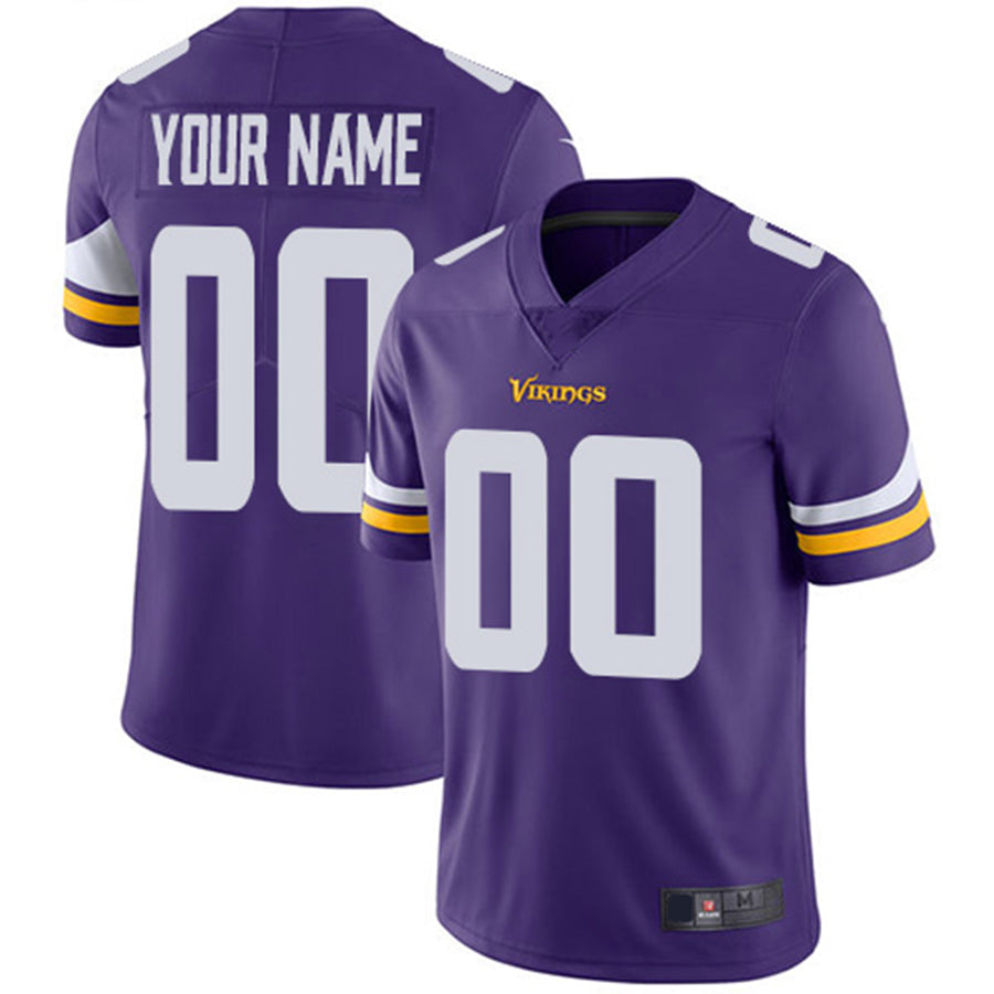 Custom1 Minnesota Vikings Home Purple Vapor Untouchable Limited Jersey1 Stitched Jerseys American Football Jerseys football jersey product view 1