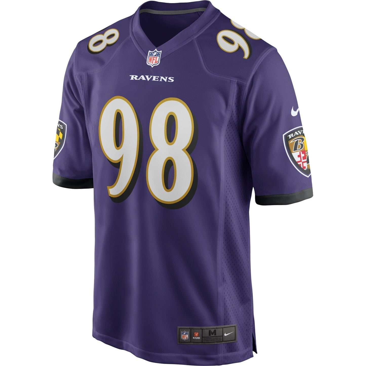 Tony Siragusa Baltimore Ravens Nike Game Retired Jersey - Purple football jersey product view 2