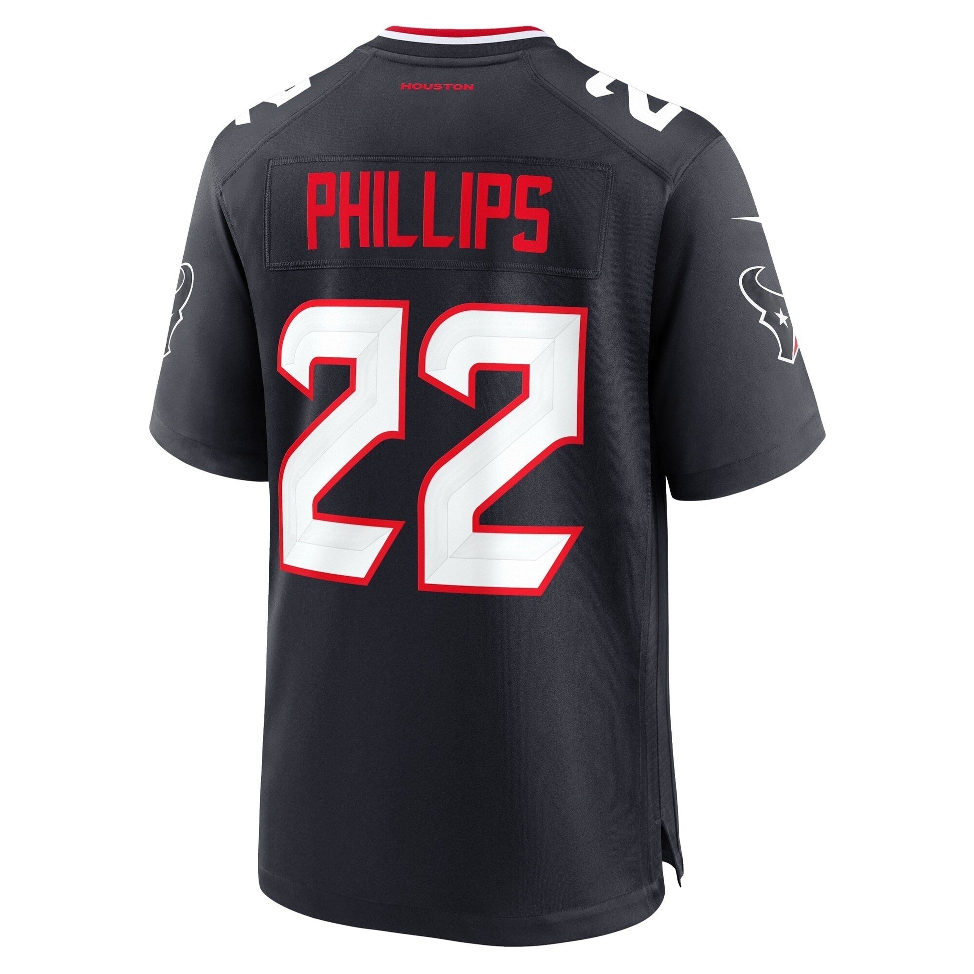 Jacob Phillips Houston Texans Nike Game Jersey - Navy football jersey product view 3