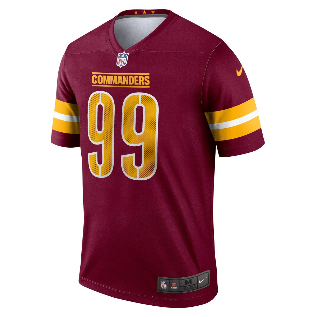 Chase Young Washington Commanders Nike Legend Jersey - Burgundy football jersey product view 2