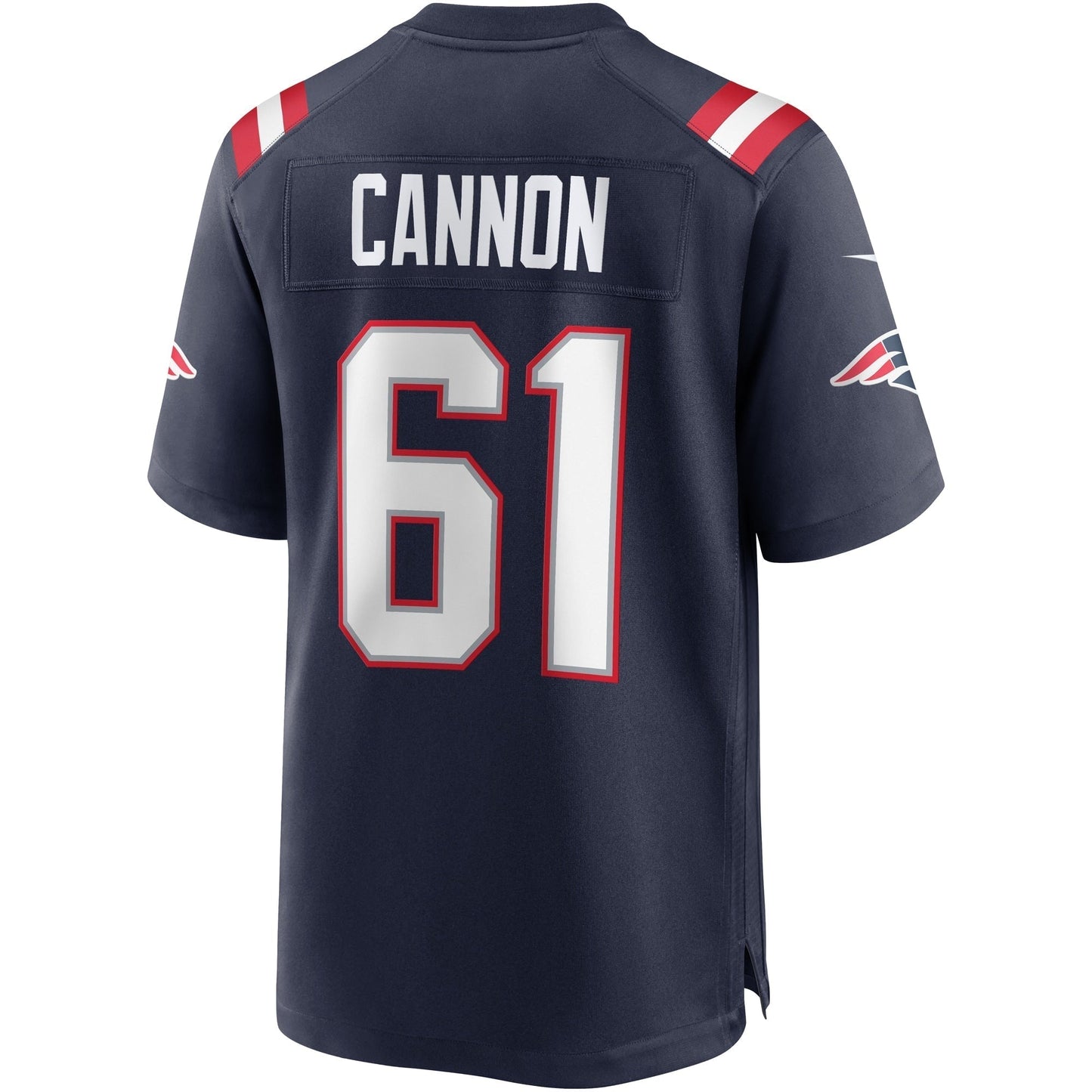 Marcus Cannon New England Patriots Nike Game Jersey - Navy football jersey product view 3