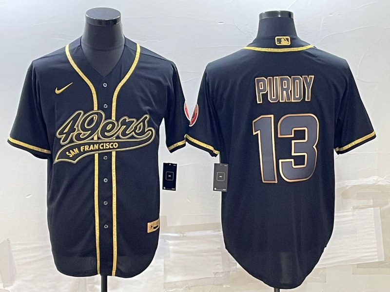 Men's San Francisco 49ers Brock Purdy #13 Black Player Jersey1 Joint Edition football jersey product view 1