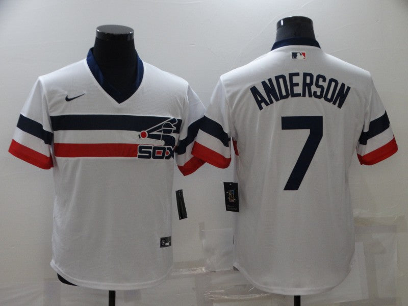 Men's Chicago White Sox Tim Anderson #7 White Authentic Game Jersey1 baseball jersey product view 1