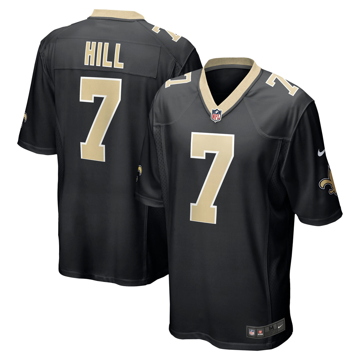 Taysom Hill New Orleans Saints Nike Game Jersey - Black football jersey product view 1