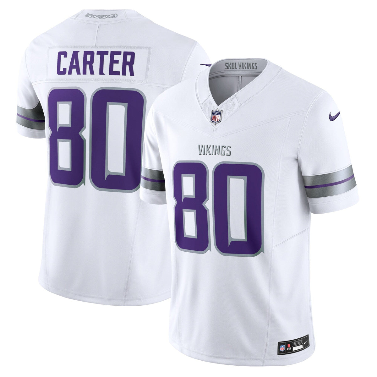 Cris Carter Minnesota Vikings Nike Alternate Vapor F.U.S.E. Retired Limited Jersey - White football jersey product view 1