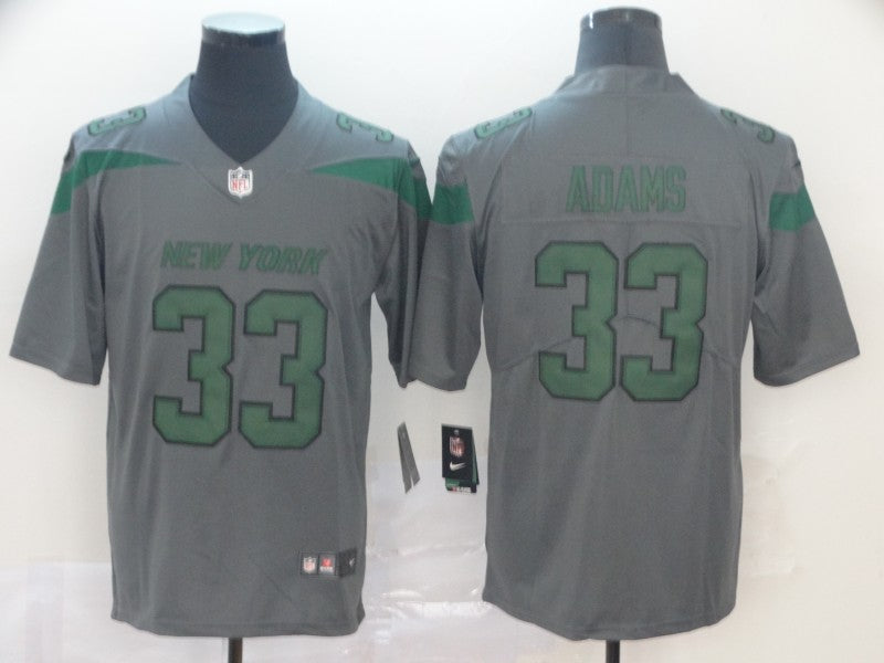 Men's New York Jets Jamal Adams #33 Gray Game Jersey1 football jersey product view 1