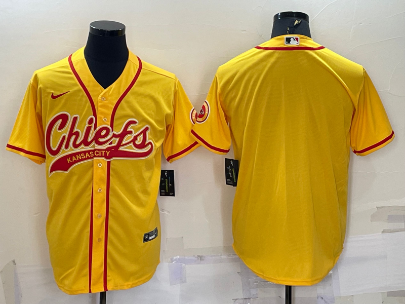 Men's Kansas City Chiefs Gold Blank Jersey1 football jersey product view 1