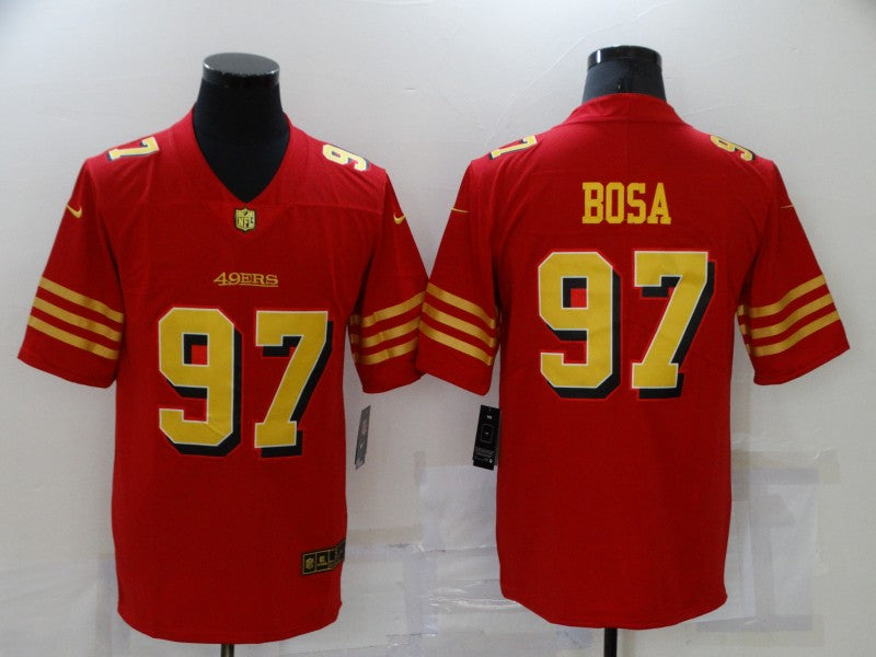Men's San Francisco 49ers Nick Bosa #97 Red Authentic Game Jersey1 football jersey product view 1