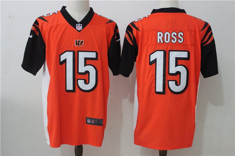 Men's Cincinnati Bengals John Ross #15 Orange Game Jersey2 football jersey product view 1