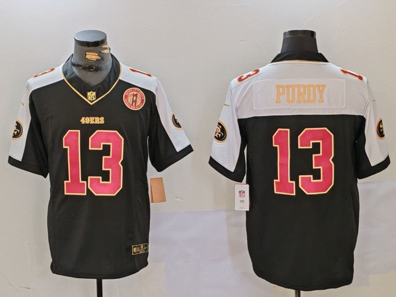 Men's San Francisco 49ers Brock Purdy #13 Black Alternate Player Jersey1 football jersey product view 1