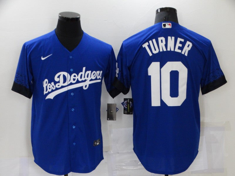 Men's Los Angeles Dodgers Justin Turner #10 Blue Stitched Jersey1 baseball jersey product view 1