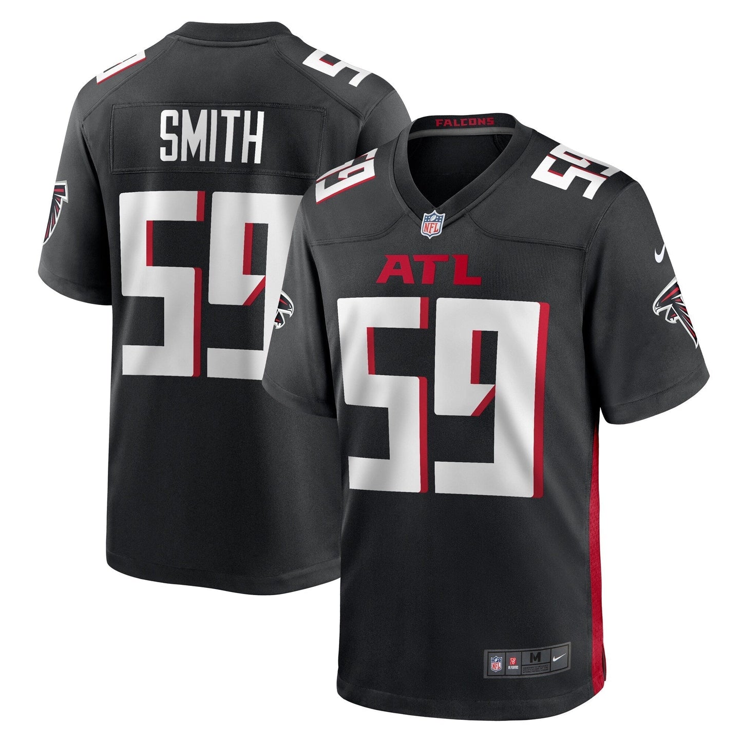 Andre Smith Atlanta Falcons Nike Game Jersey - Black football jersey product view 1