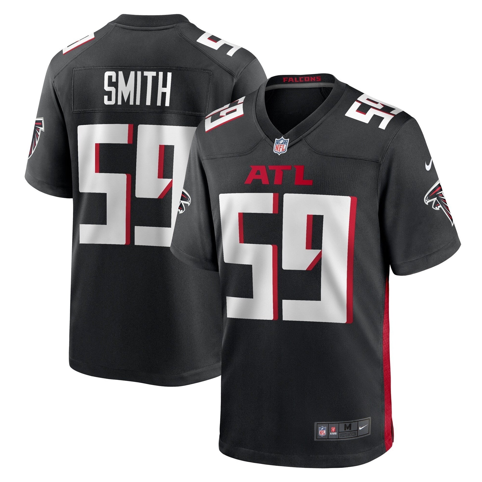 Andre Smith Atlanta Falcons Nike Game Jersey - Black football jersey product view 1