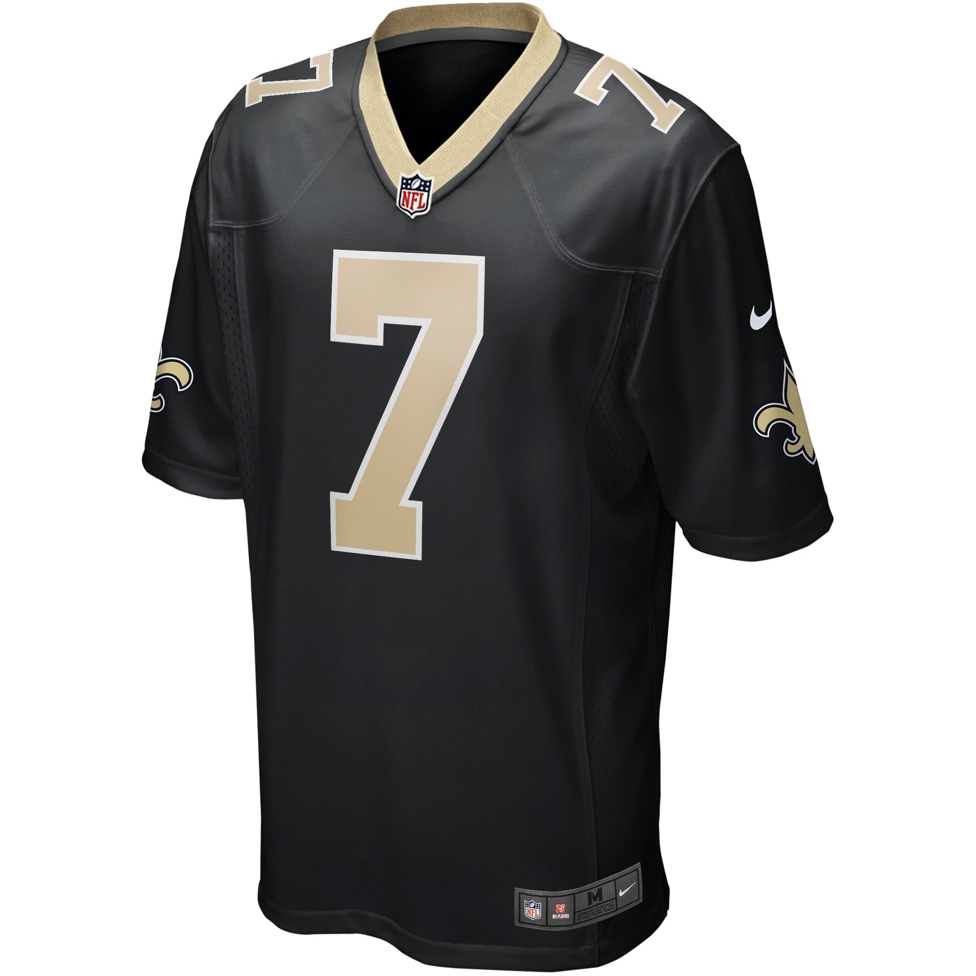 Morten Andersen New Orleans Saints Nike Game Retired Jersey - Black football jersey product view 2