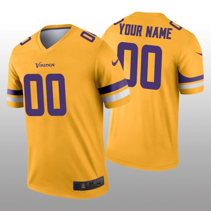 Custom1 Minnesota Vikings Gold Inverted Legend Jersey1 Stitched Jerseys Football Jerseys football jersey product view 1