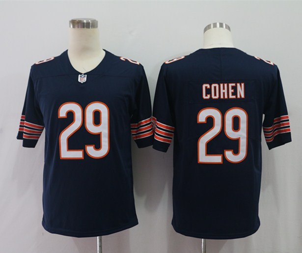 Men's Chicago Bears Tarik Cohen #29 Navy Vapor Limited Jersey1 football jersey product view 1