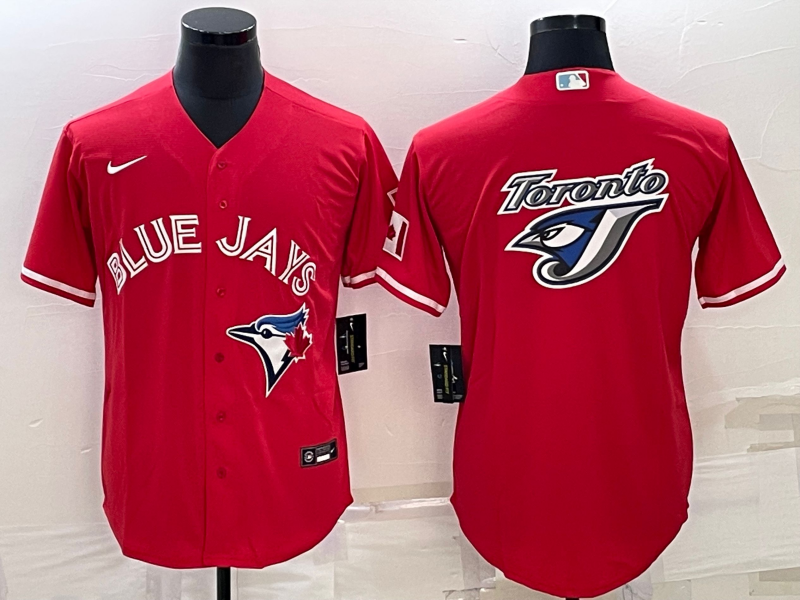 Men's Toronto Blue Jays Red Replica Player Jersey baseball jersey product view 1