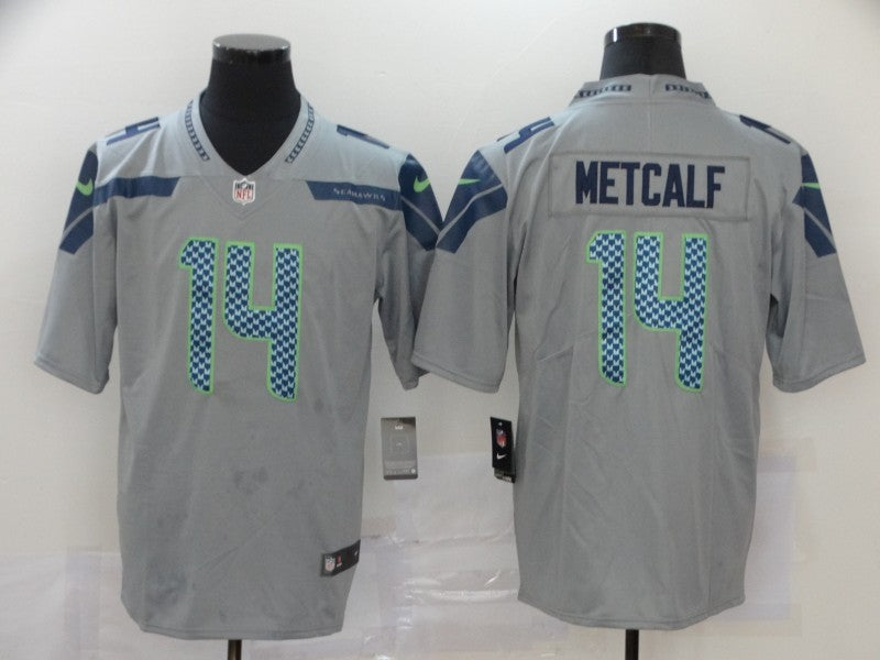 Men's Seattle Seahawks DK Metcalf #14 Gray Game Jersey football jersey product view 1