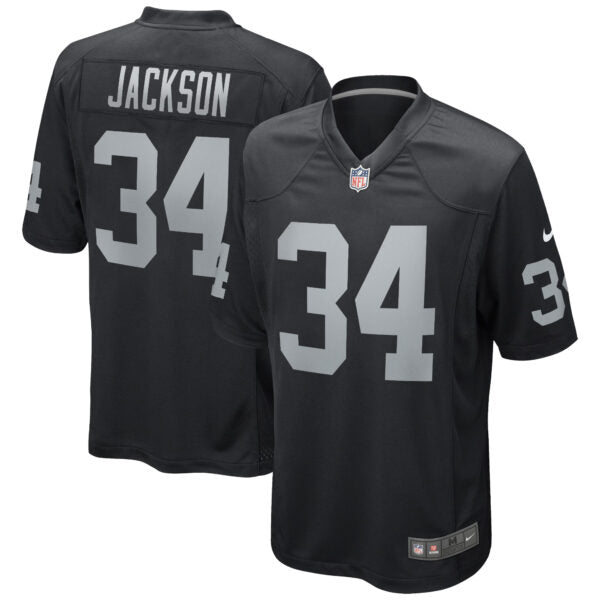 Bo Jackson Las Vegas Raiders Home Retired Player Jersey - Black football jersey product view 1