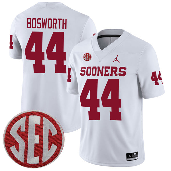 Brian Bosworth Oklahoma Sooners Alumni Player Jersey - White sports jersey product view 1