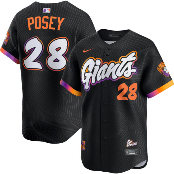Buster Posey San Francisco Giants City Connect Limited Jersey - Anthracite baseball jersey product view 1