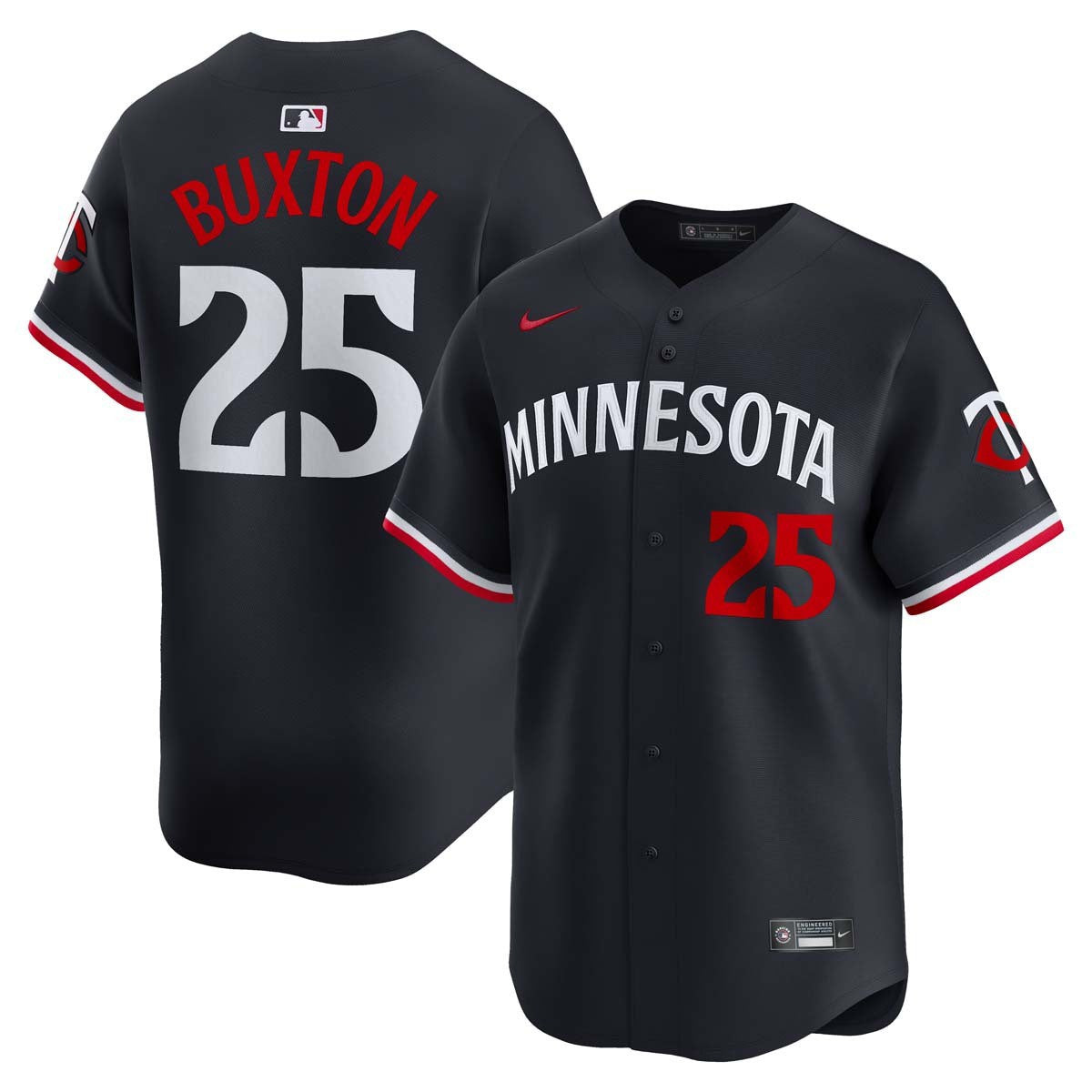 Byron Buxton Minnesota Twins Alternate Jersey - Navy baseball jersey product view 1