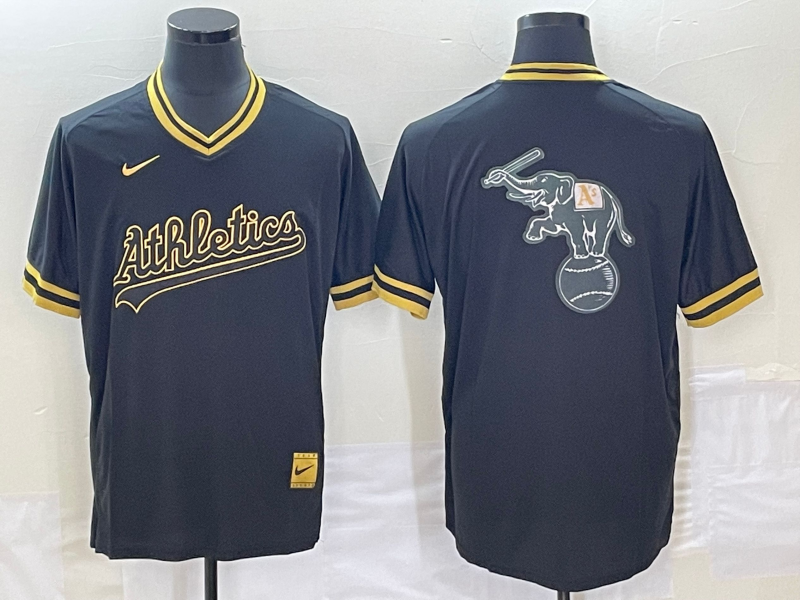 Men's Oakland Athletics Black Replica Game Jersey1 baseball jersey product view 1
