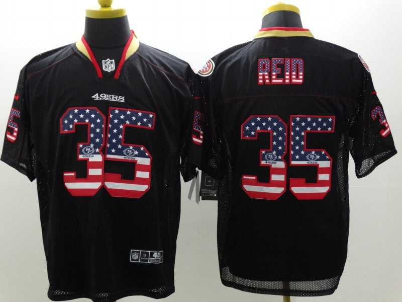 Men's San Francisco 49ers Eric Reid #35 Black Game Jersey1 football jersey product view 1