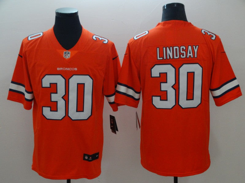Men's Denver Broncos Phillip Lindsay #30 Orange Game Player Jersey1 football jersey product view 1