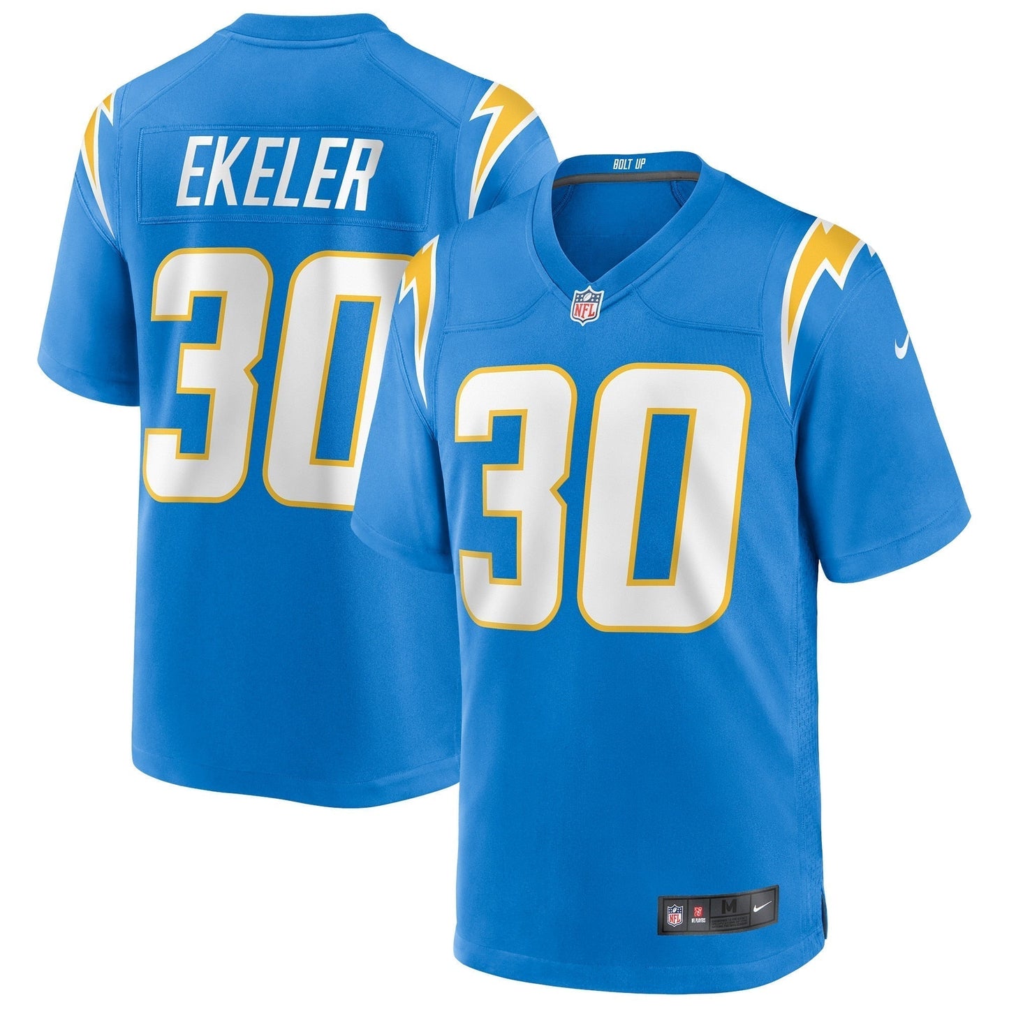 Austin Ekeler Los Angeles Chargers Nike Game Jersey - Powder Blue football jersey product view 1