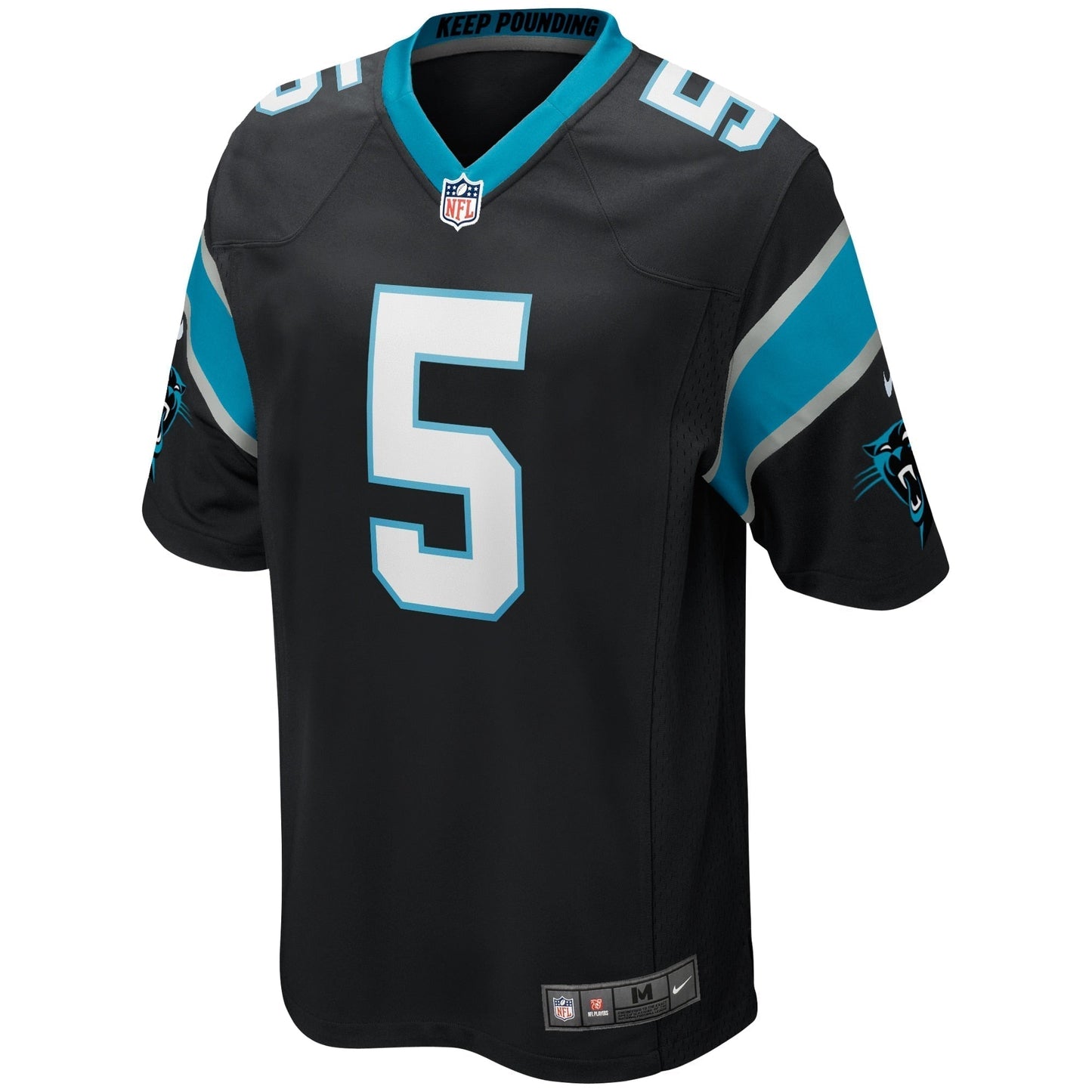 Teddy Bridgewater Carolina Panthers Nike Game Jersey - Black football jersey product view 2