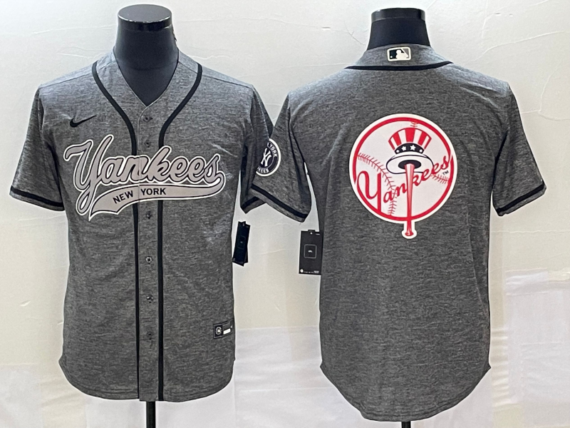 Men's New York Yankees Gray Replica Team Jersey1 Joint Edition baseball jersey product view 1