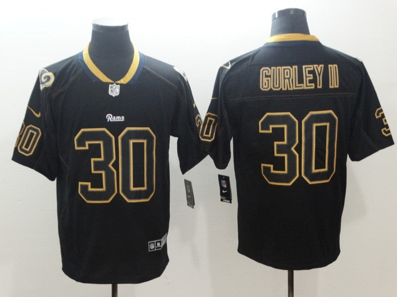 Men's Los Angeles Rams Todd Gurley II #30 Black Game Jersey1 football jersey product view 1
