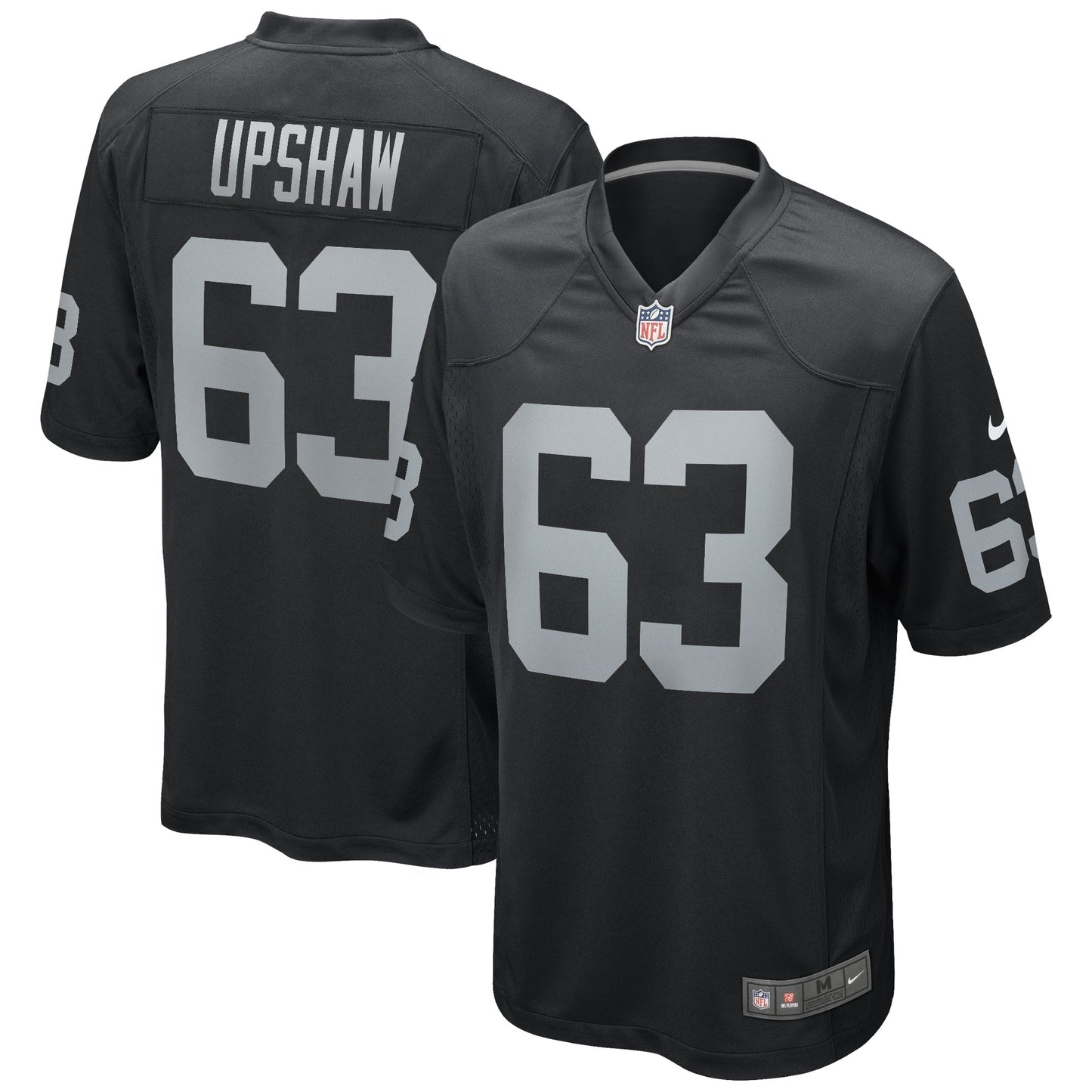Gene Upshaw Las Vegas Raiders Nike Game Retired Jersey - Black football jersey product view 1