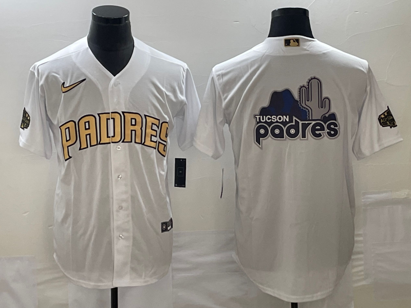 Men's San Diego Padres White Replica Team Jersey1 baseball jersey product view 1
