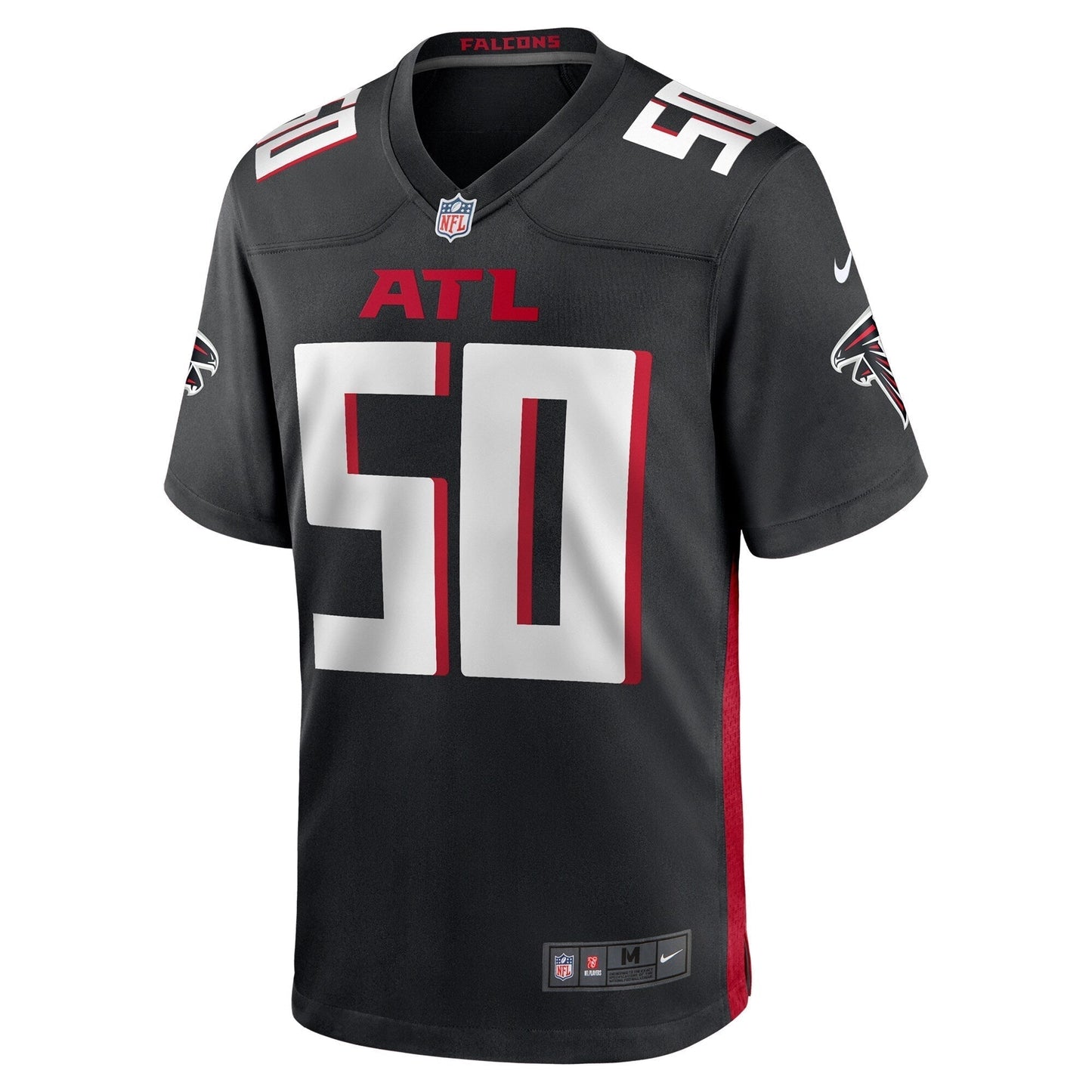 James Smith-Williams Atlanta Falcons Nike Team Game Jersey - Black football jersey product view 2
