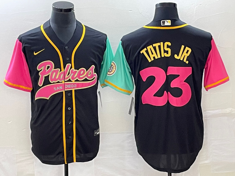 Men's San Diego Padres Fernando Tatis Jr. #23 Black City Connect Replica Player Jersey1 Joint Edition baseball jersey product view 1