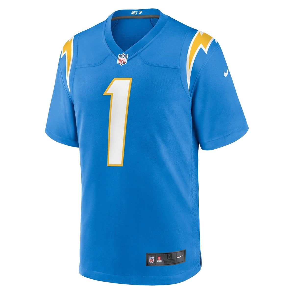 Number 1 Dad Los Angeles Chargers Nike Game Jersey - Powder Blue football jersey product view 2