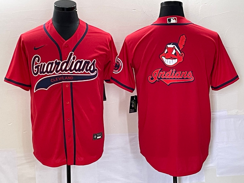 Men's Cleveland Guardians Red Alternate Replica Team Jersey baseball jersey product view 1