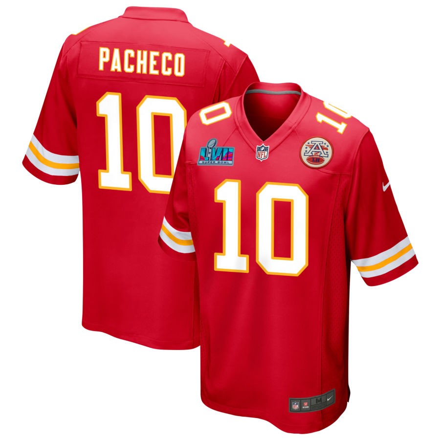 Isiah Pacheco Kansas City Chiefs Nike Super Bowl LVII Game Jersey - Red football jersey product view 1