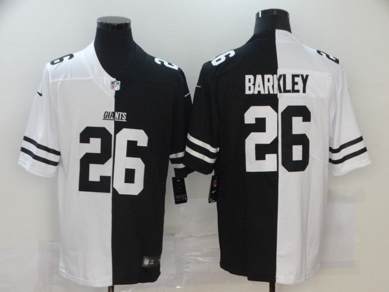 Men's New York Giants Saquon Barkley #26 Black/White Game Jersey1 football jersey product view 1