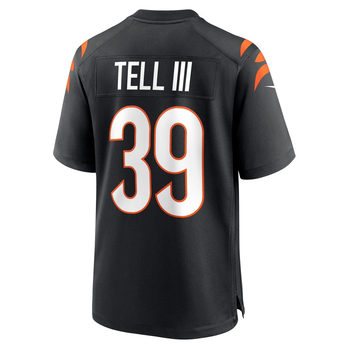 Marvell Tell III Cincinnati Bengals Nike Game Jersey - Black football jersey product view 3